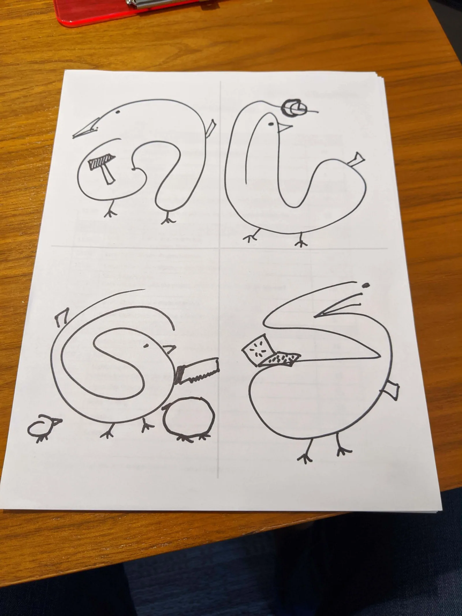 Design sprint sketches on paper